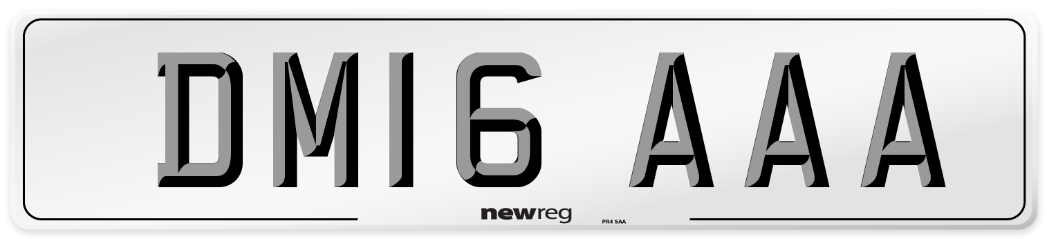 DM16 AAA Number Plate from New Reg